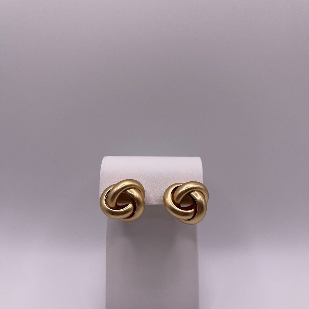 House of Harlow 1960 Gold Tone Knot Stud Earrings - Picture 3 of 12